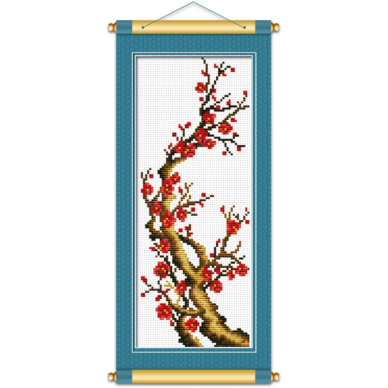 Home Decoration Embroidery And Flowers Handmade Silk Wood Frame Fabric