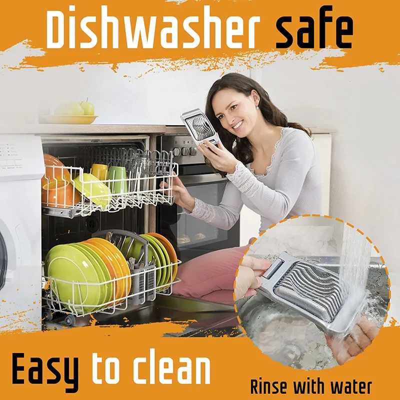 Household Manual Multifunctional Egg Cutter, Egg Slicer Stainless Steel, Egg Slicer for Boiled Eggs