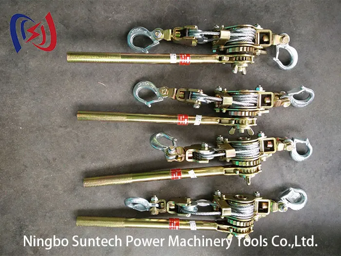 Heavy Duty Manual Ratchet Wire Rope Tighter Steel and Wood Safety Lifting Tools with Stable Performance Cable Puller