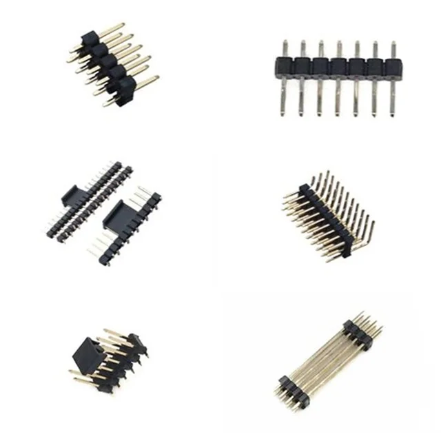 
PCB gold-plated 2.54mm pitch dual row pin header 