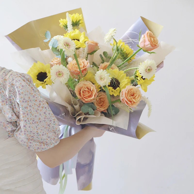 High Quality Flower Wrapping Paper 10 Sheets Colorful Wrapping Paper Bouquets For Flowers