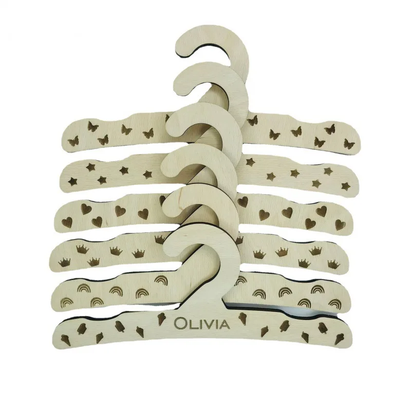 INS kids room decor shooting props creative bow angel wings toddler clothing organize display wooden hanger for baby clothes