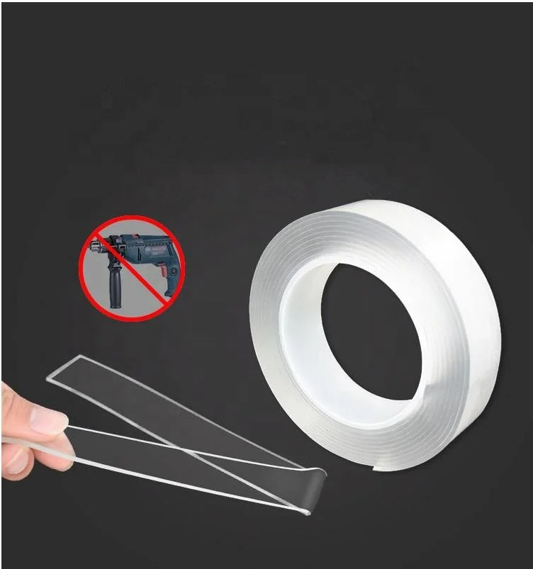 5m/16.5ft Nano Tape Reusable Washable Strong Wall Tape Removable Transparent Nano Adhesive Tape For Home and Office