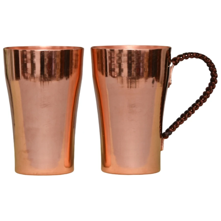 Wholesaler Shiny Polished Beverages Drink Tumbler Mug Water Or Beer Drinking Copper Cup Handmade Design Copper Mug