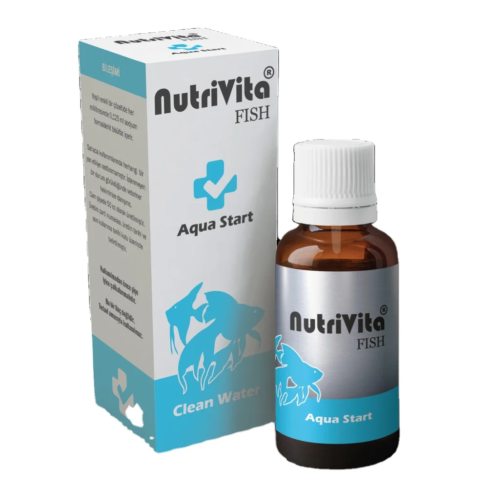 Ammonia and Chlorine Remover Aquarium Fresh Clean Water Aqua Start NutriVita Whosale Pet Products Turkey