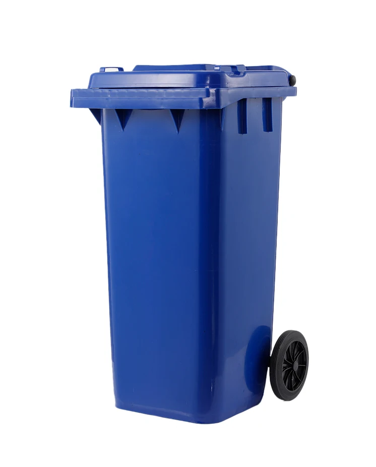 240L wholesale plastic stiffener handle trash can high durability removable classification trash can with wheel