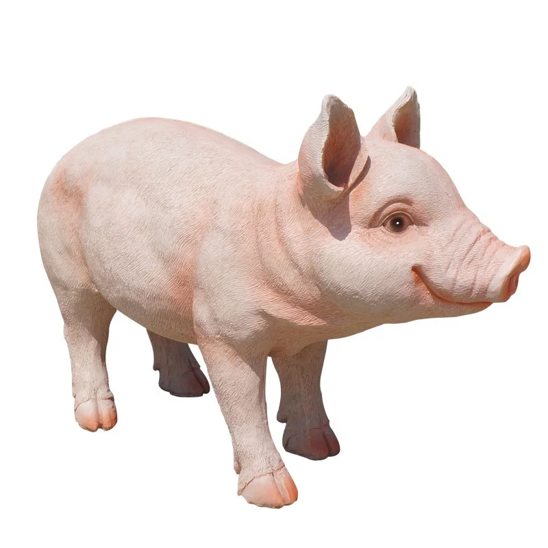 Customize Pig Fiberglass Statue Sculpture Outdoor Life Size Fiberglass Wild Boar Animal Sculpture for Outdoor Garden Decoration