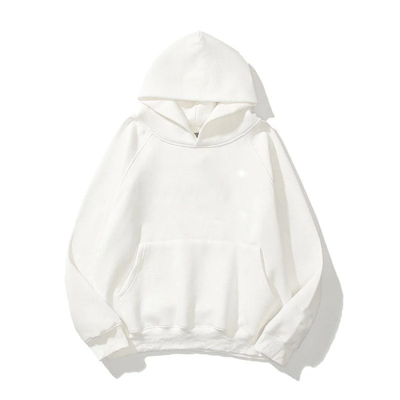 2022 hip hop streetwear raglan sleeve mens clothes outfit blank pullover hoodie without string organic cotton hoodies
