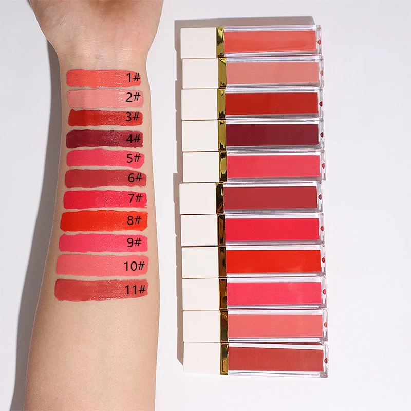 2022 new beauty makeup 11 colors matte waterproof private label cruelty free shimmer vegan liquid blush