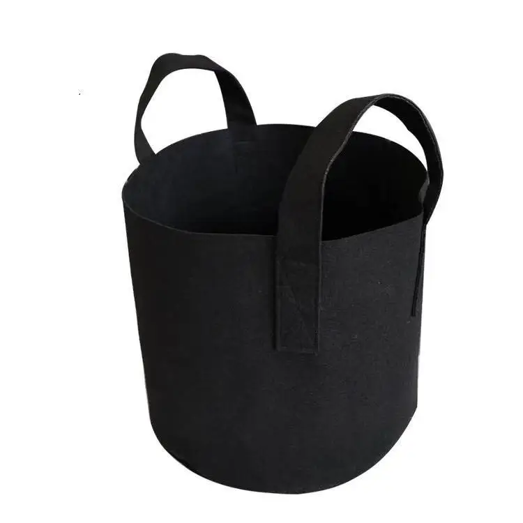 3 5 7 10 Gallon Factory Direct Sale Black Non-woven Grow bag, Fabric Plant Grow Pot