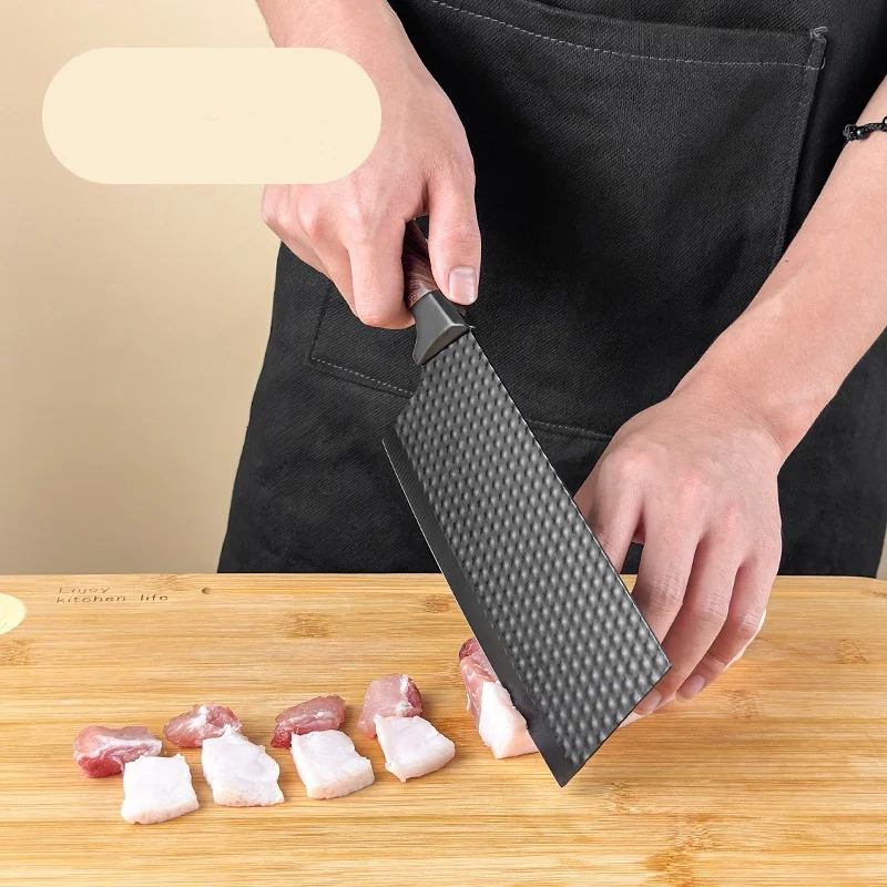 Customized 3 Pcs Diamond Grain Kitchen Utensils Full Set Kitchen Knife Gift with Hollow Handle
