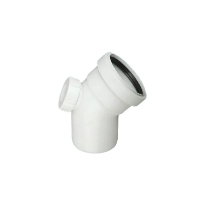 Factory Direct U-PVC Fittings 45 Degree Elbow with Checking Hole Plastic Tubes