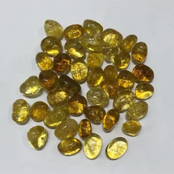 2021 Customizable Decoration Yellow Burst Stone Tumbled Yellow Quartz for Energy Feng Shui