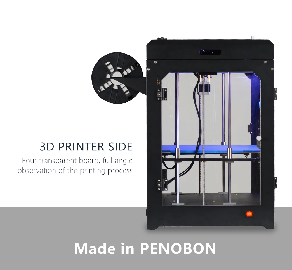 PENOBON 3d printer large size  with 3D 1.75mm filaments printer  forming size  300*300*400mm with  FDM 3D printer