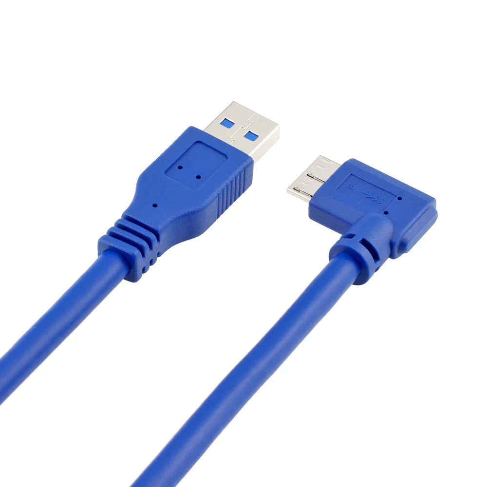 USB 3.0 AM TO MicroB 90 degrees bend Date Cable factory wholesale