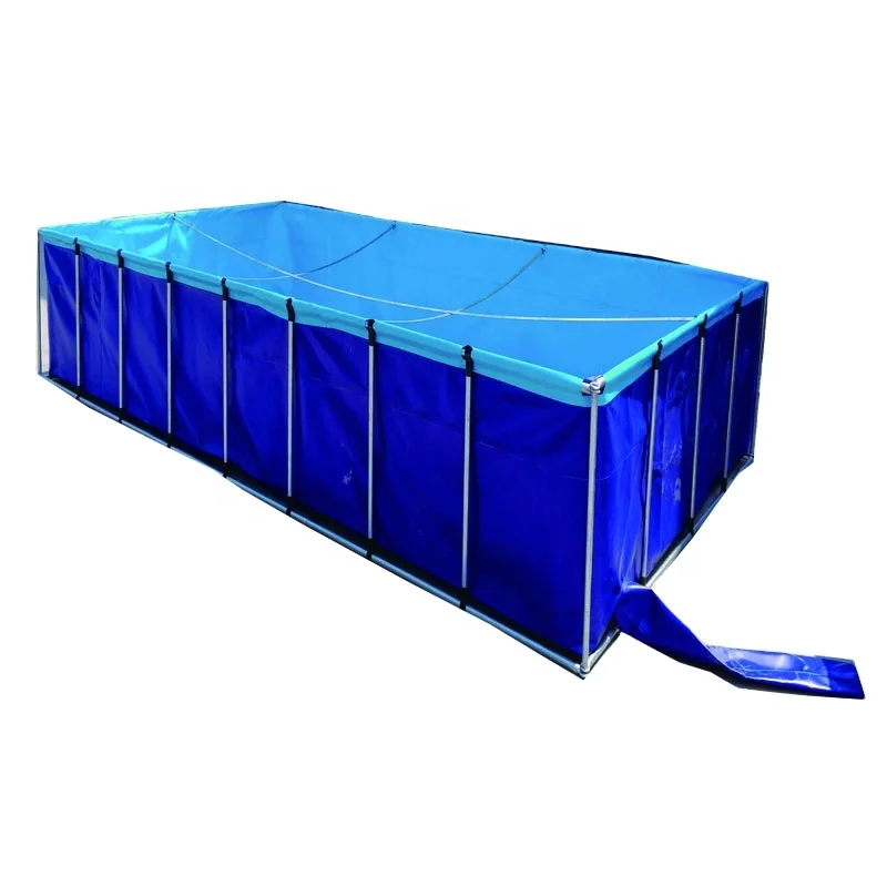 Водонепроницаемая ПВХ Брезентовая круглая Складная ПВХ рыбоводческая аквакультуры оборудование для аквариума
