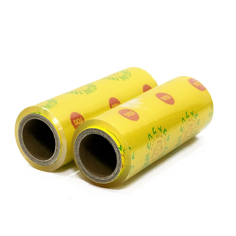 Customized FORTUNE FRESH PVC Cling Film Anti-fog Anti-stain Food Grade Wrap Roll Jumbo Roll For White Button Mushroom Fresh