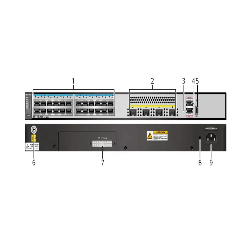 02350GEM S5710-28X-LI-AC 24*10/100/1000BASE-T ports 4*10GE SFP+ ports network switches 48 ports