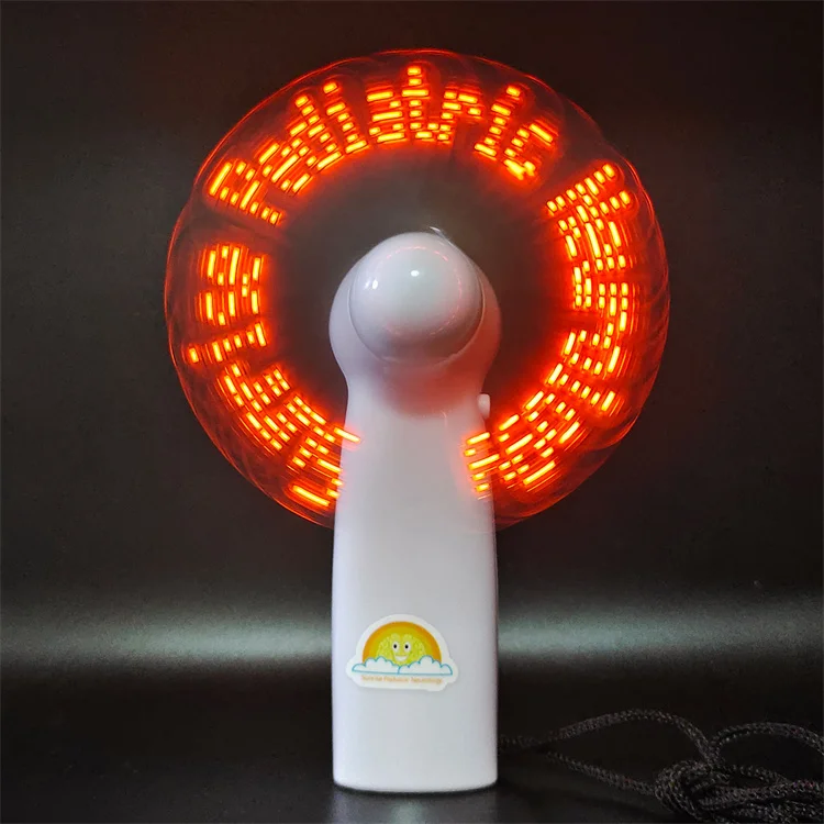 Summer Handheld RGB Customized Gifts For Children Birthday Gifts Portable Mini Fan With Diy LED Letters