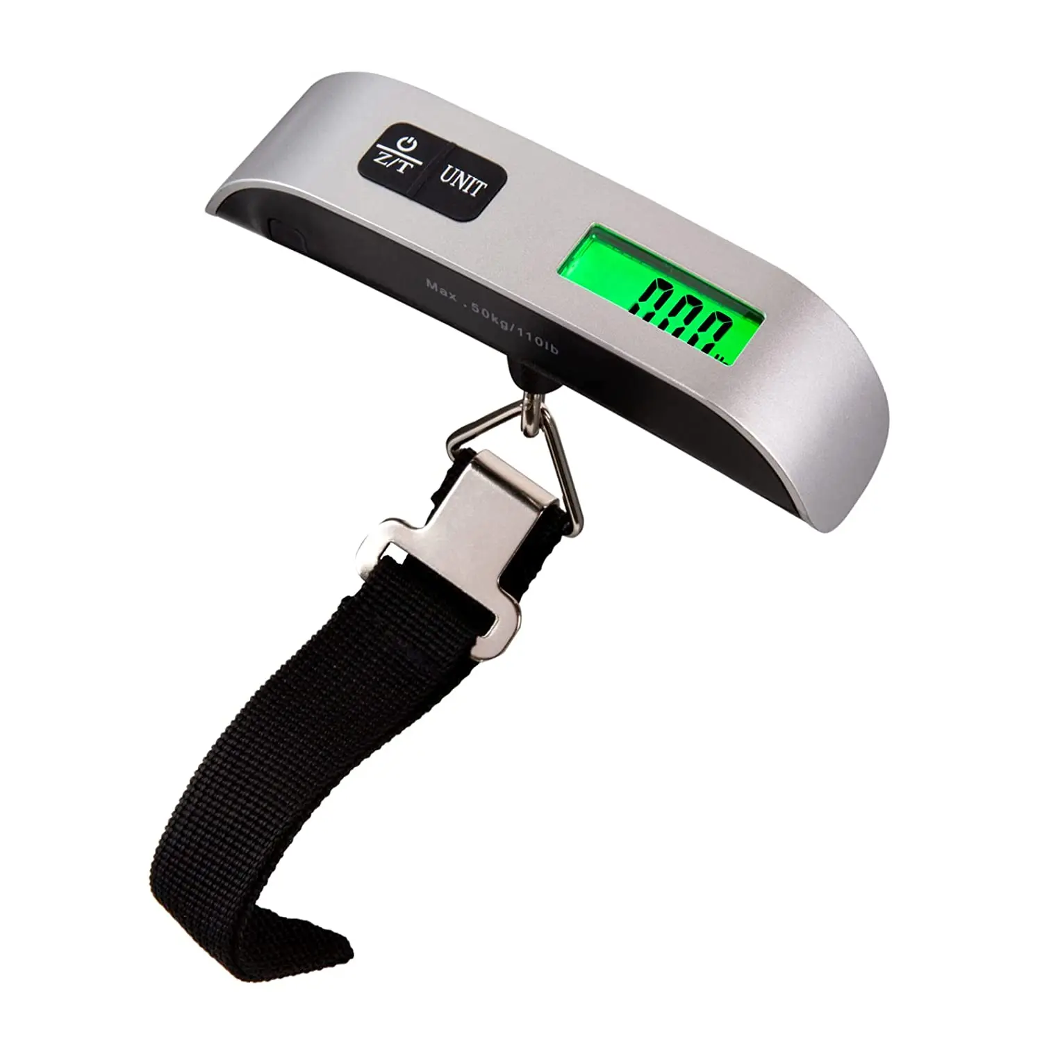 Portable Plastic Luggage Scales Hanging 50kg Digital LCD Travel Manual Scales with Belt