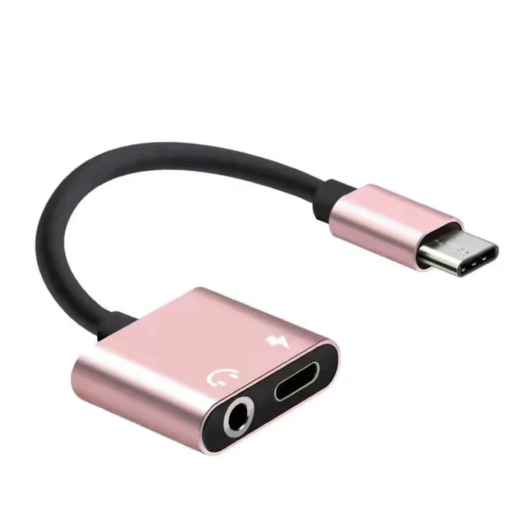 2 в 1 зарядный AUX USB C адаптер для наушников Тип к 3 5 мм разъем аудио конвертер xiaomi huawei pro