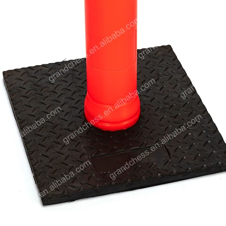1250mm Flexible Traffic PE Plastic Reflective Road Delineator Post With Rubber Base