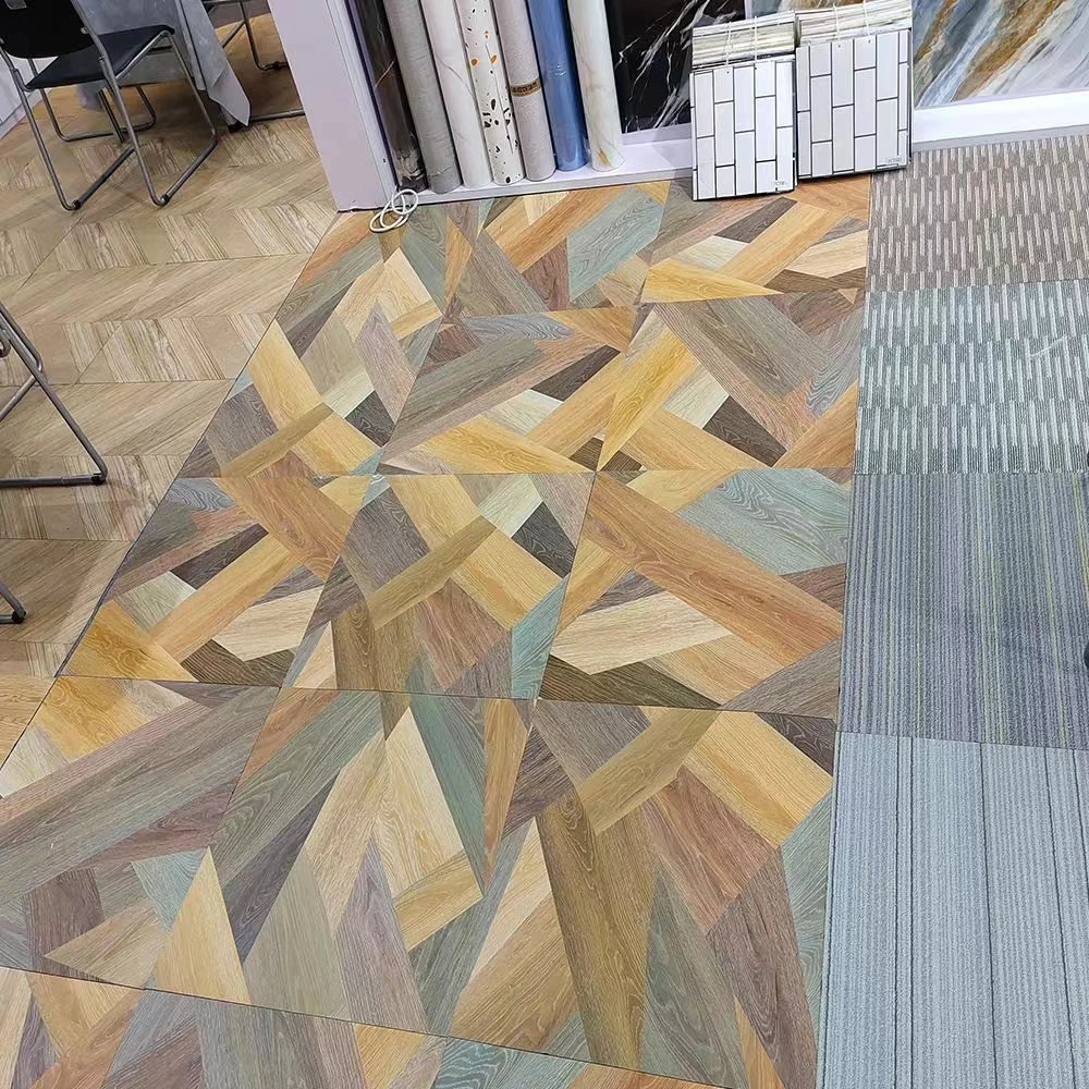 wholesale waterproof lvp flooring plastic self adhesive tiles floor peel and stick tiles pvc tile floor