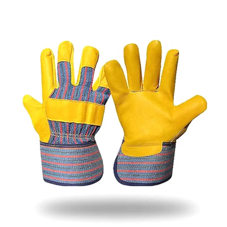 Natural Rigger leather working Gloves/Single Palm Leather Safety Gloves