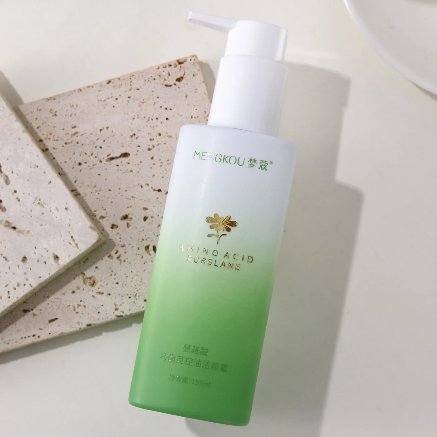 Private Label Mengkou Oil Control Deep Cleansing Face Wash Moisturizing Amino Acid Purslane Facial Cleanser for All Skin Type