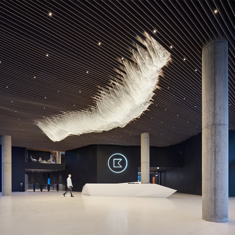 Custom made hotel lobby hall LED luxury glass art deco extra large chandelier for hotel lounge club hotel lighting