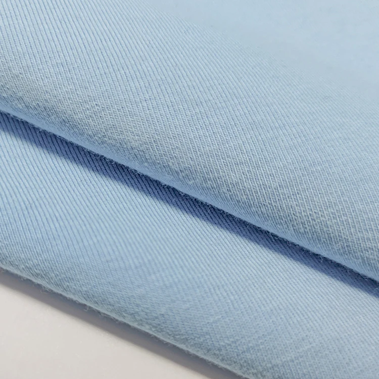 100% Organic Cotton CVC Recycled Poly Span 1x1 Rib Fabric Supplier For Garments