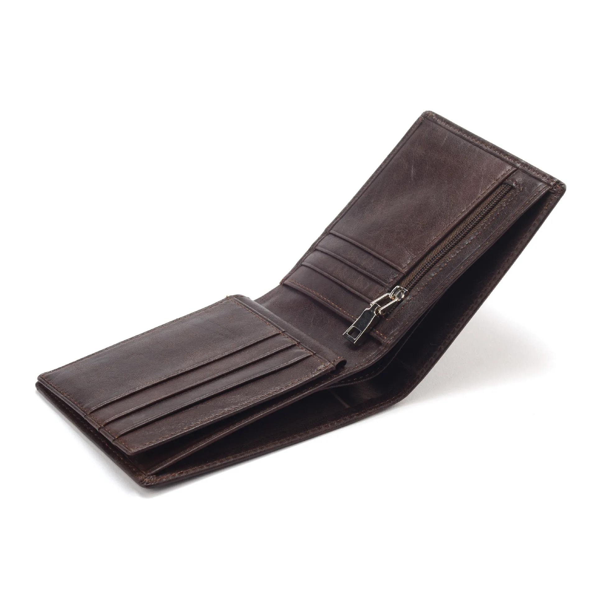 High quality custom best italian genuine leather man luxury rfid slim trifold minimalist wallet for men