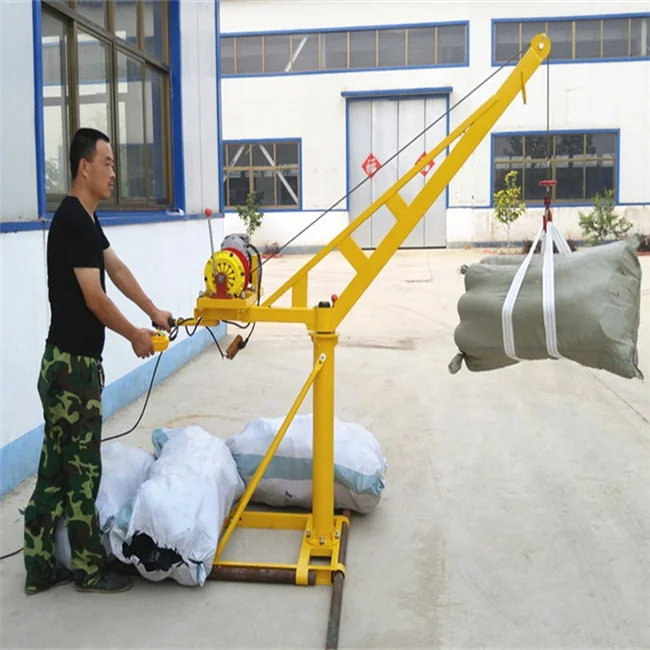 lifting other cranes machine mini electric hoist for house construction 300kg 500kg 1000kg pickup portable mobile mini crane
