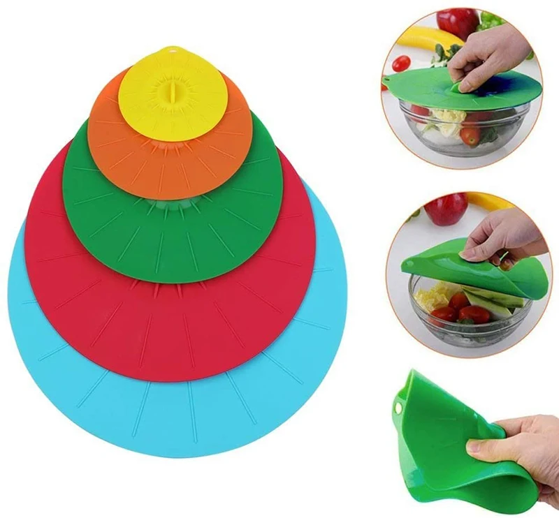 Wholesale Multipurpose Non-Slip Reusable Eco-friendly Bowl Cover Silicone Pot Lid