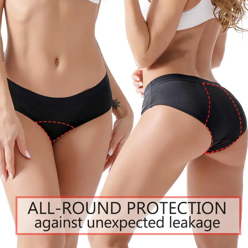 SFYG330 High Quality  4 Layer Leakproof Washable Bamboo Culotte menstruelle Period Menstrual Underwear For Women Bambou Pants