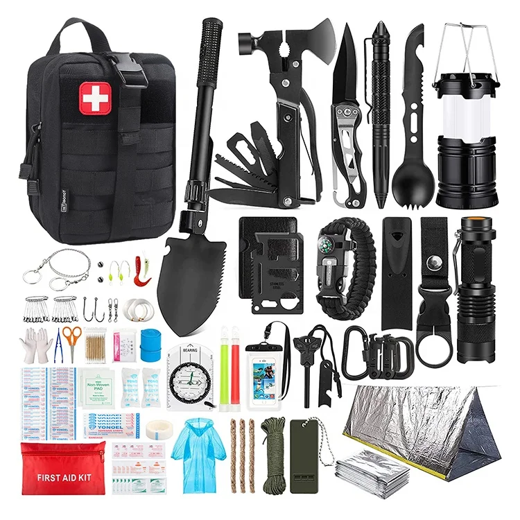 250 Pieces IFAK Molle Tactical Survival First Aid Kit Outdoor Emergency First Aid Kit for Camping