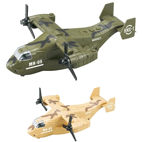 Children 1:16 Inertial Military Osprey Fighter Aircraft Battle Airplane With Light Sound Friction Toys For Kids