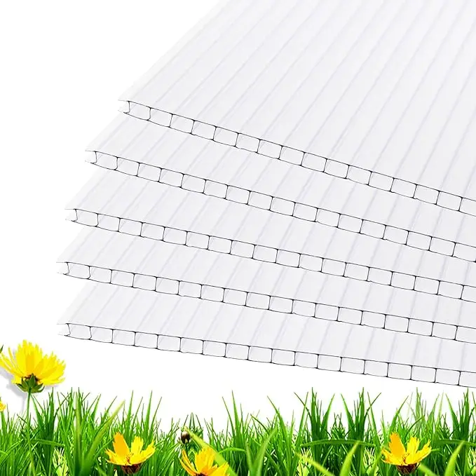 10 year warranty uv coated 4-20 mm Thickness 6mm pc Hollow sun sheets & pc embossed sheets multiwall polycarbonate sheet