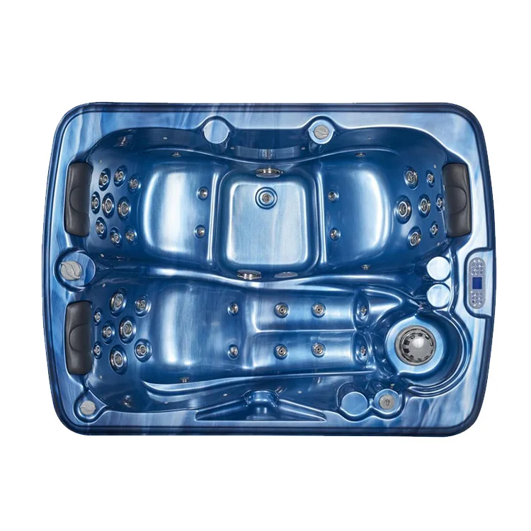 Deluxe Series Massage Spa Tub 3 Person Indoor Bathtub With Stair