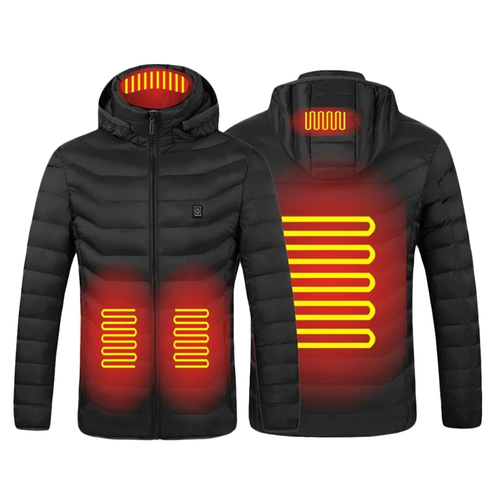 Оптовая продажа перезаряжаемая мужская зимняя водонепроницаемая куртка с подогревом от Usb 2 зоны