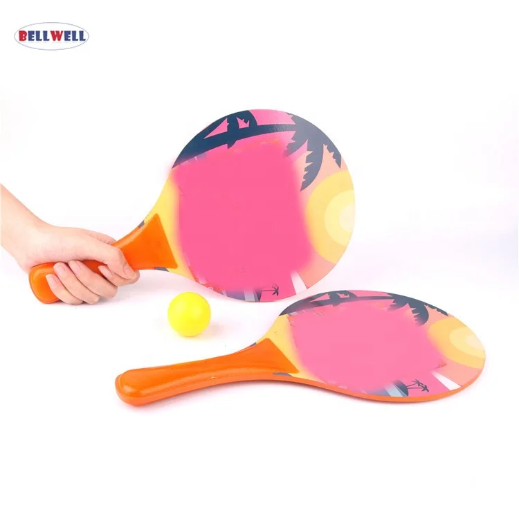Bellwell Beach Games Wooden Beach Tennis Racket