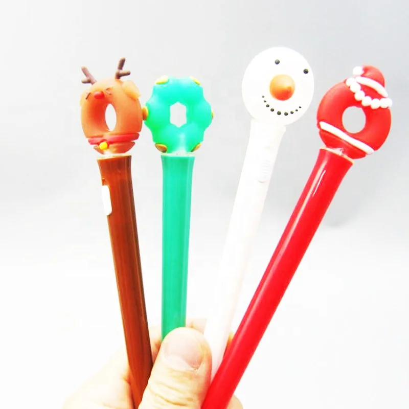 Novelty Christmas LED flash Light Pen light up Gift Pen With Custom Logo For Promotion And Souvenir