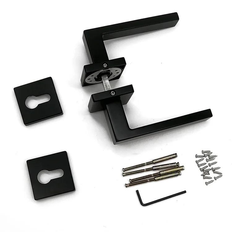 AKADA Hot selling modern door locks handle luxury black Zinc alloy door locks handle