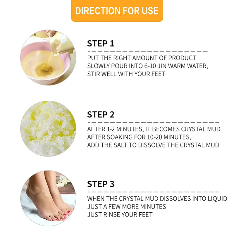 Foot Care and Repair Set with Crystal Foot Bath Scrub to Improve Dryness and Moisturize Foot Care Set