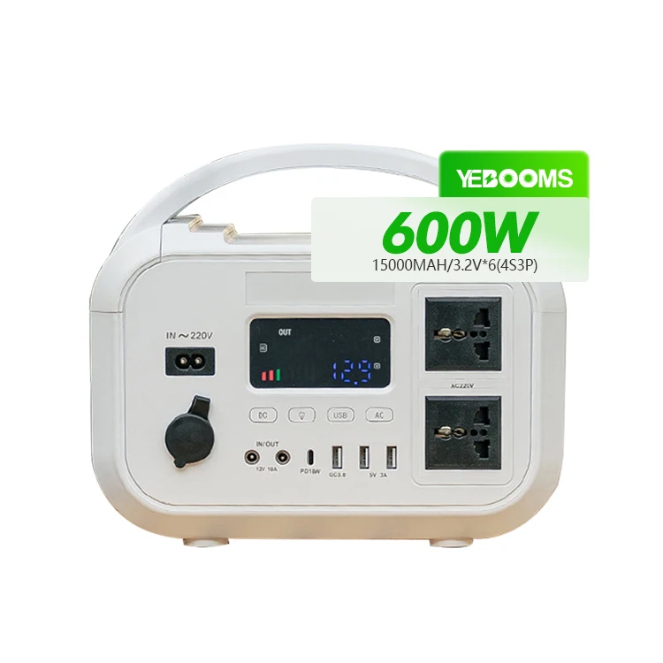 Storage Fast Charging 600W Solar Generator Power Bank 576Wh DC AC Pure Sine Wave Emergency Portable Power Station
