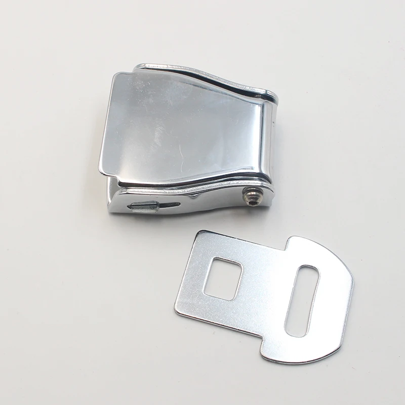 High quality Aircraft safety buckle carbon steel double-lock safety seat buckle metal seat belt buckle