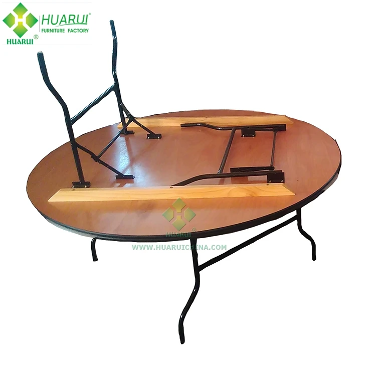Outdoor Event wooden round folding dining  table