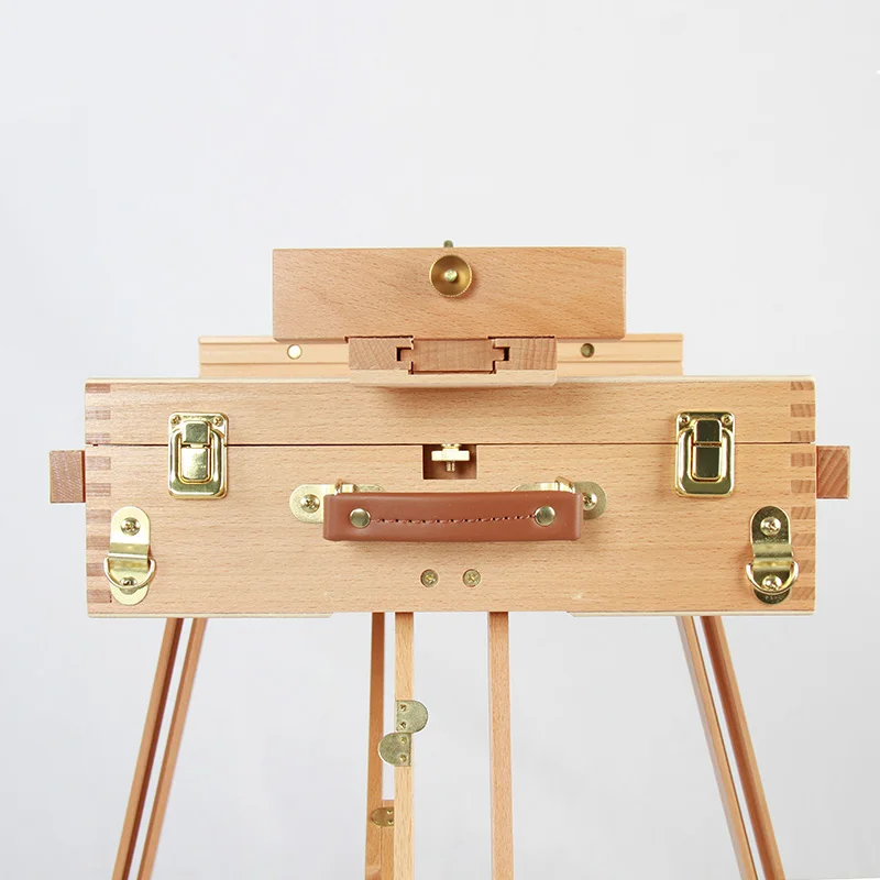 French easel with sketch box art painting easel with shoulder strap french style portable easels