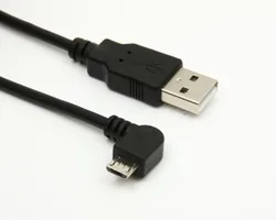 Custom 90 degree micro  usb  USB2.0  data charging cable , left angle micro usb cable for android
