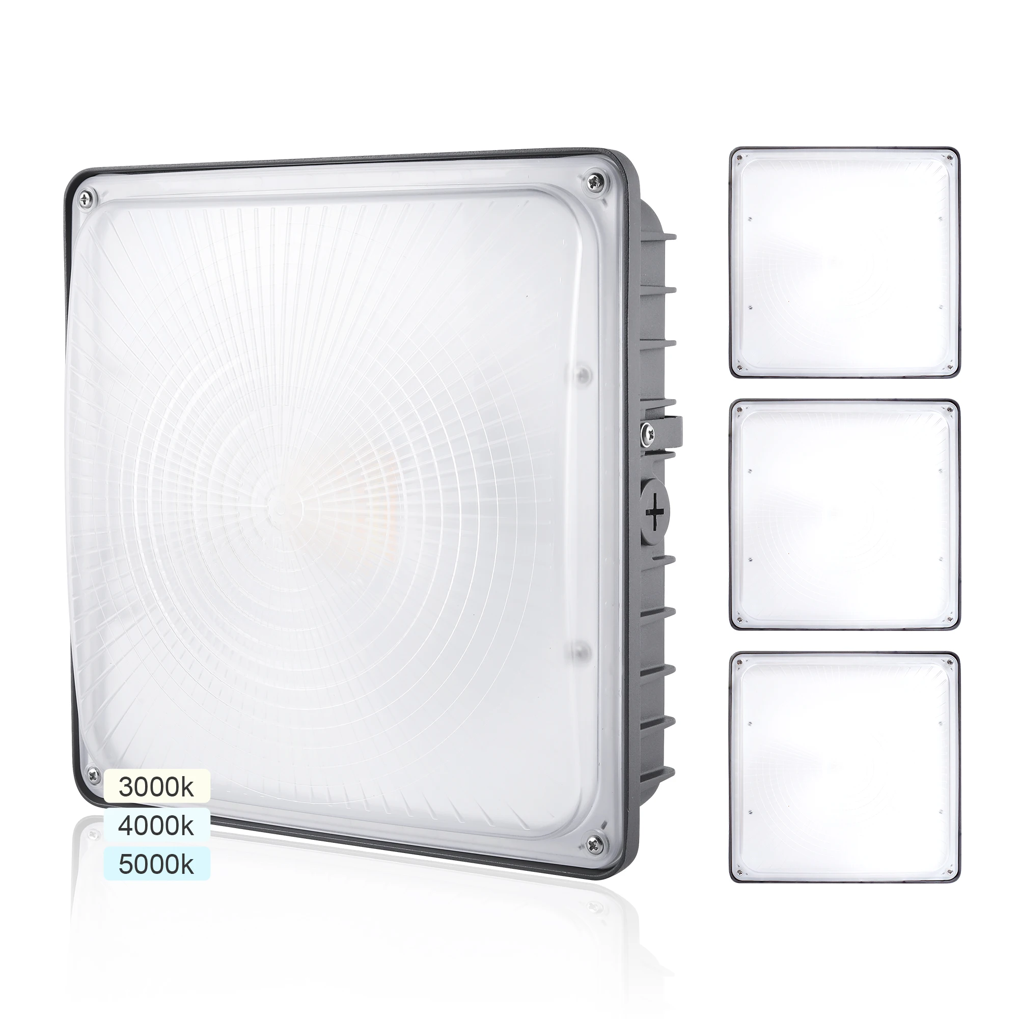 ETL/DLC CCT 45W 70W Adjustable Power LED Canopy Light High Lumen 140lm IP65 for Landscape Warehouse Office Use canopy housing